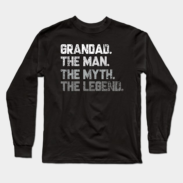 Grandad the man the myth the legend Vintage Long Sleeve T-Shirt by UranusArts